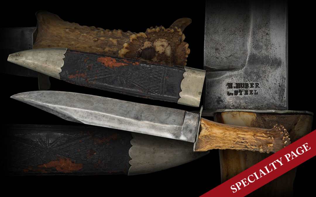 RARE 1830s HENRY HUBER PHILADELPHIA BOWIE KNIFE