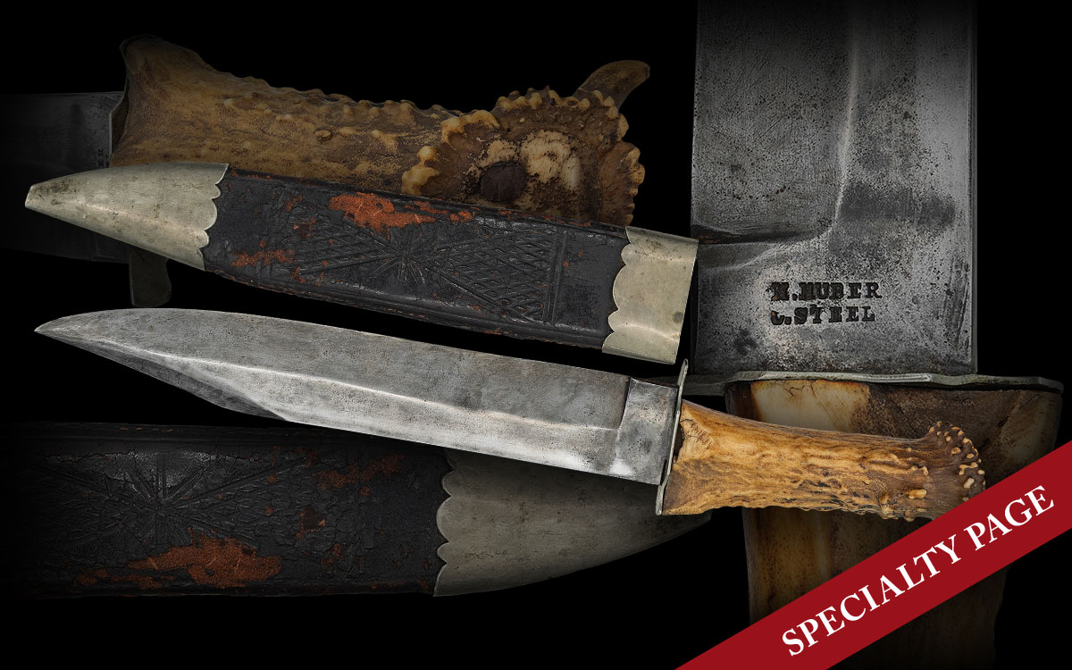 RARE 1830s HENRY HUBER PHILADELPHIA BOWIE KNIFE