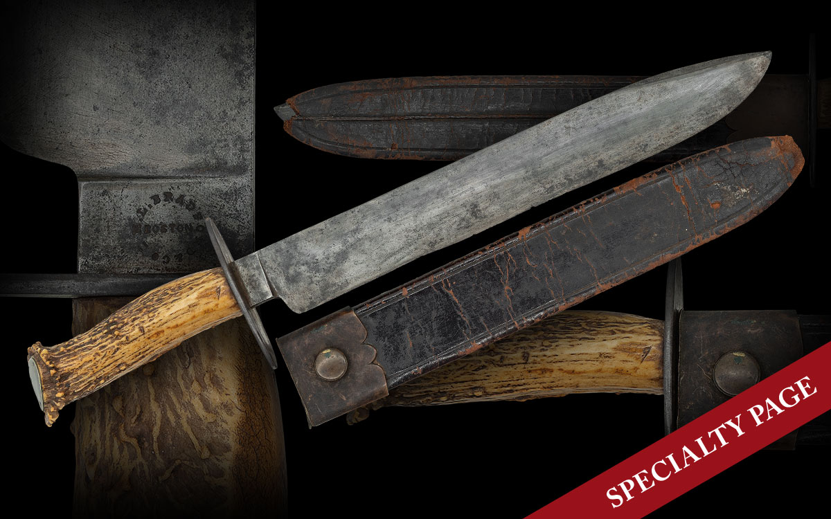 MASSIVE ANTEBELLUM FREDERICK HASSAM BOSTON MADE BOWIE KNIFE