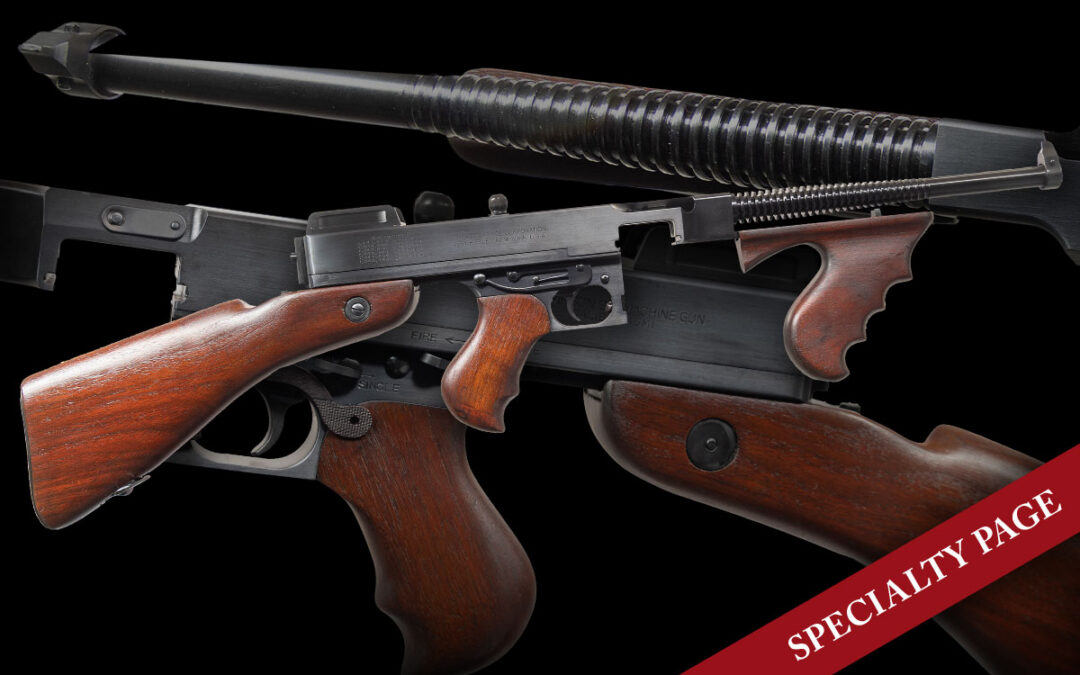FULLY TRANSFERABLE NEAR PERFECT C&R AUTO ORDINANCE WEST HURLEY 1928 A RANGE THOMPSON SUBMACHINE GUN