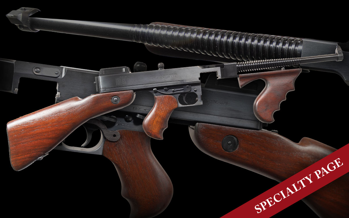 FULLY TRANSFERABLE NEAR PERFECT C&R AUTO ORDINANCE WEST HURLEY 1928 A RANGE THOMPSON SUBMACHINE GUN