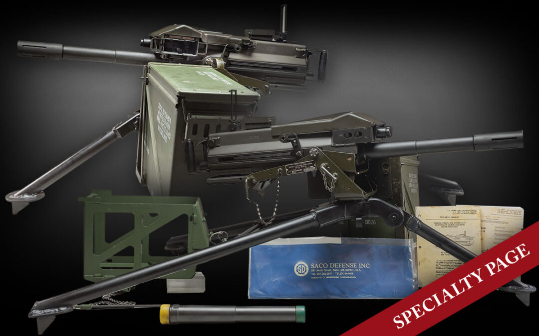 FULLY TRANSFERABLE SACO DEFENSE MODEL MK19 MOD 3 FULLY AUTOMATIC 40MM GRENADE LAUNCHER ON MOUNT  (From the Shooters Outpost NFA Museum Collection)