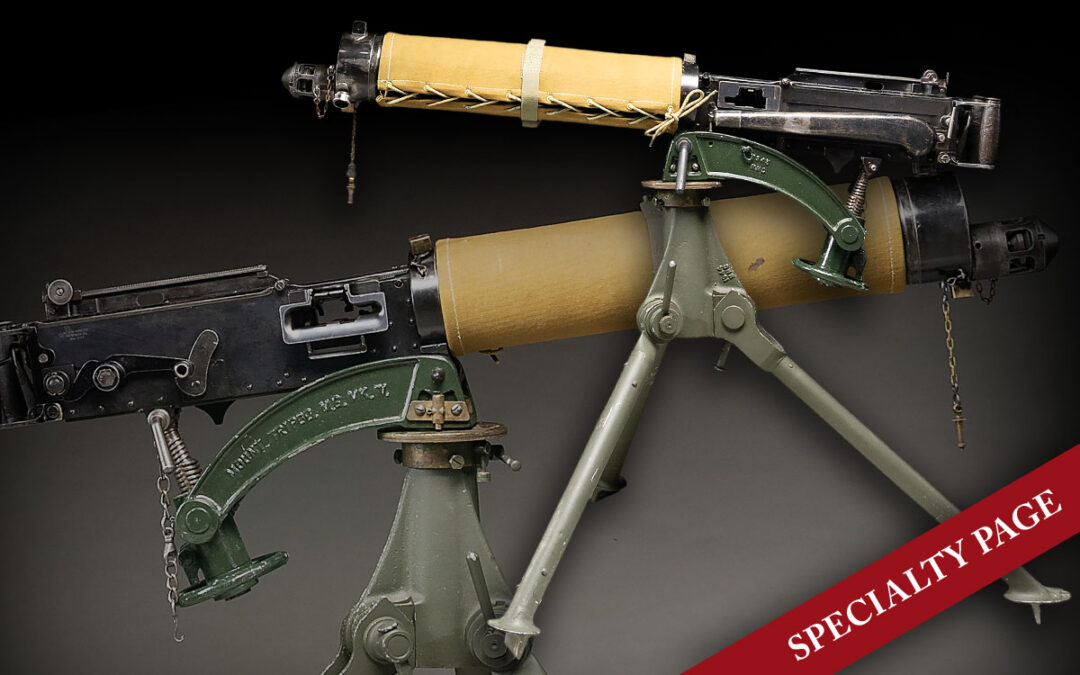 WILSON ARMS REGISTERED SIDEPLATE “L”  SERIES VICKERS MK I WATER-COOLED HEAVY MACHINE GUN WITH TRIPOD & ACCESSORIES