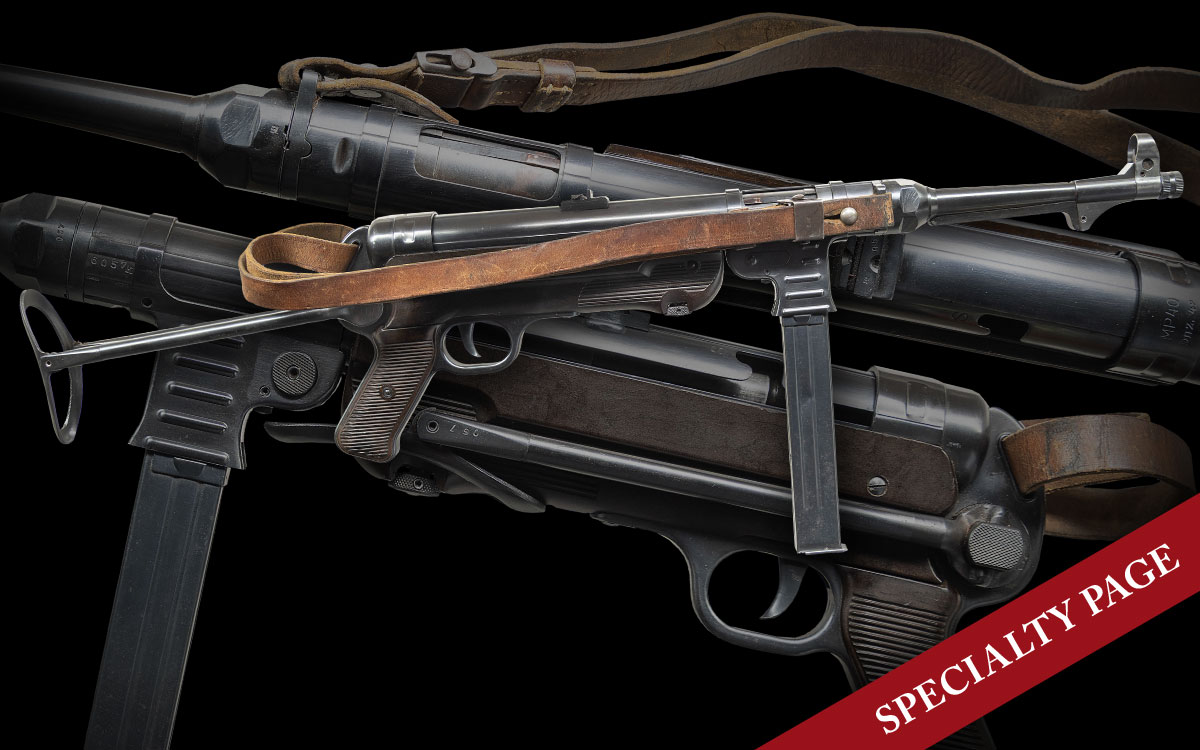 ALL MATCHING, GERMAN WWII STEYR “BNZ.” CODE “42” DATE MP40 SUBMACHINE GUN