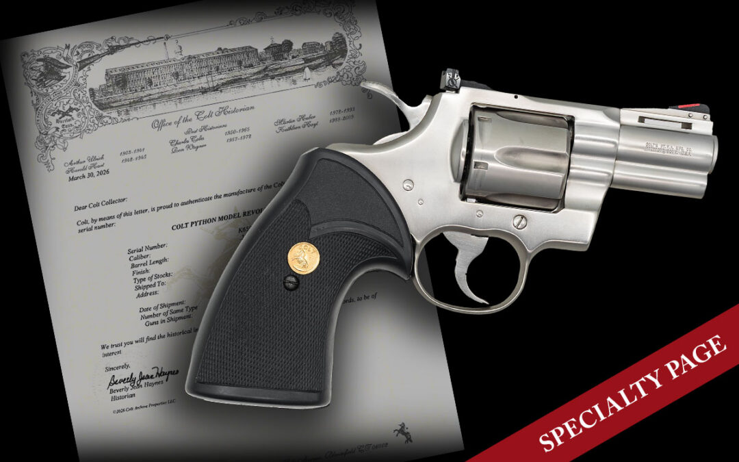 MINTY COLTGUARD FINISHED COLT 2.5″ PYTHON REVOLVER WITH FACTORY LETTER