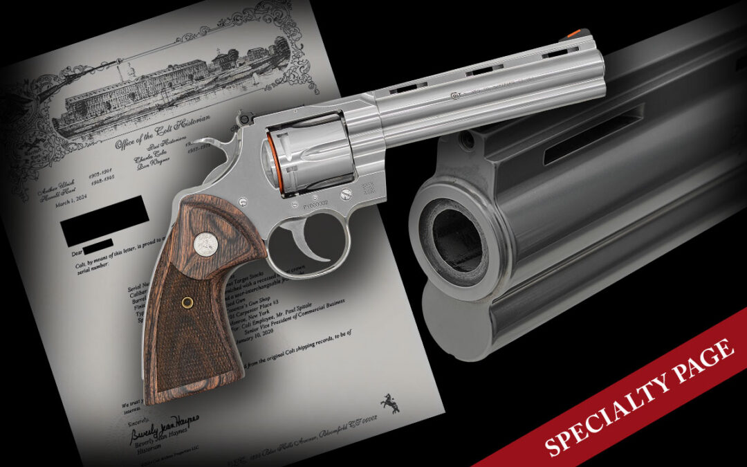 RARE AND DOCUMENTED COLT PYTHON “PRE-PRODUCTION” MODEL DA REVOLVER WITH CASE AND LETTER