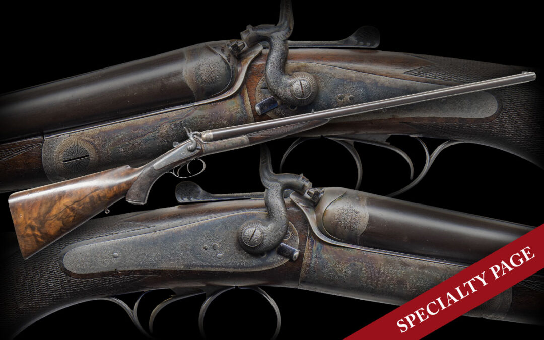 JAMES PURDEY NO. 11750 AN ISLAND LOCK TOP LEVER SHORT BARRELED .450 BPE HAMMER DOUBLE RIFLE IN SUPERB CONDITION WITH ORIGINAL CASE, ACCESSORIES & FACTORY LETTER