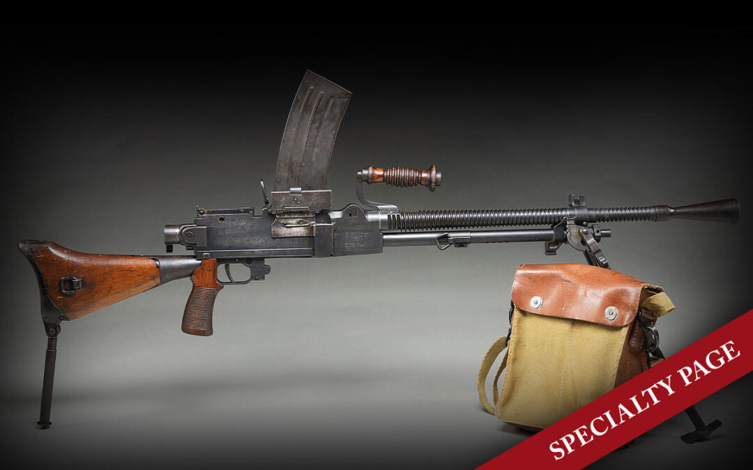 IMPERIAL JAPANESE, KOKURA ARSENAL TYPE 99 LIGHT MACHINE GUN WITH SCARCE 4-CELL MAGAZINE POUCH & CANVAS CARRIER