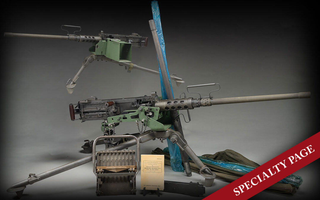 HIGHLY DESIRABLE HIGH STANDARD M2HB HEAVY MACHINE GUN WITH TRIPOD & ACCESSORIES