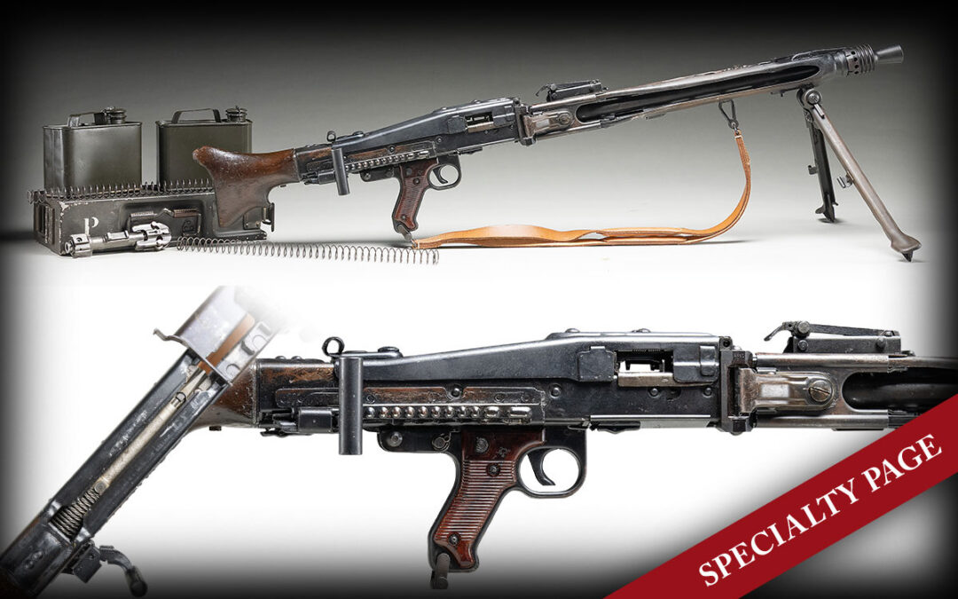 HIGHLY DESIRABLE, CURIO & RELIC, GERMAN WWII, GUSTLOFF-WERKE “DTB” CODE MG42 GENERAL PURPOSE MACHINE GUN WITH ACCESSORIES