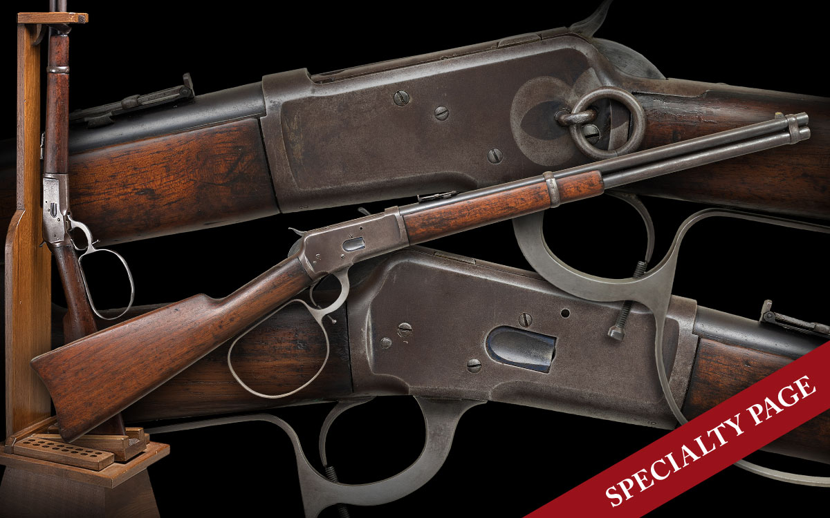 MIKE DIMUZIO CUSTOM ORIGINAL SERIES WINCHESTER MODEL 1892 “RIFLEMAN’S RIFLE” WITH ORIGINAL CASE & STAND