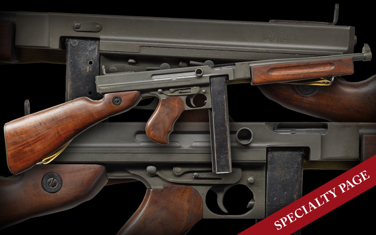 DESIRABLE SAVAGE M1 THOMPSON SUBMACHINE GUN WITH ACCESSORIES