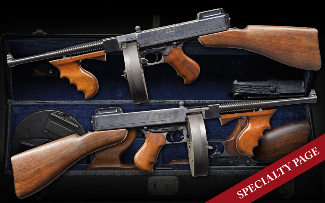 ATTRACTIVE COLT MODEL 1921 THOMPSON SUBMACHINE GUN MARKED TO SALT LAKE CITY CORP., WITH CASE & ACCESSORIES